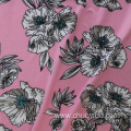 Beautiful Flower Pattern Polyester 94% Spandex 6% Stretchy Peach Fabric Printed Single Jersey Fabric For Leisure Wear